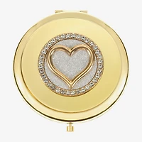 Monet Jewelry Initial Gold Tone Heart Compact Mirror