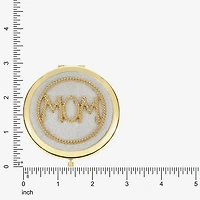 Monet Jewelry Mom Gold Tone Compact Mirror