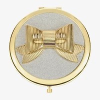 Monet Jewelry Gold Tone Bow Compact Mirror