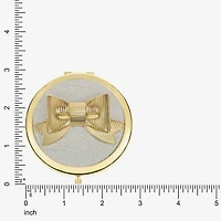 Monet Jewelry Gold Tone Bow Compact Mirror