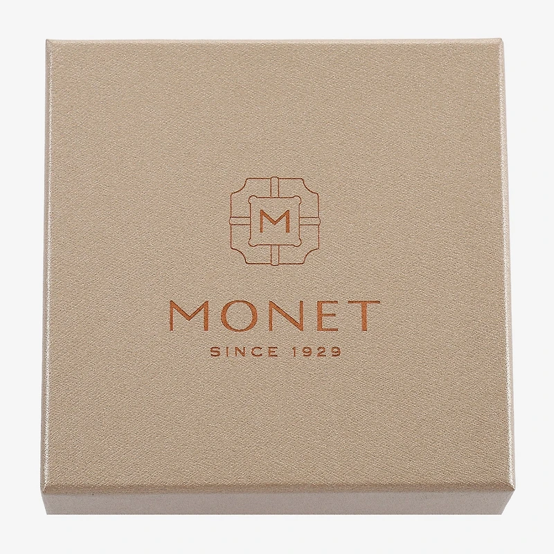 Monet Jewelry Gold Tone Round Compact Mirror