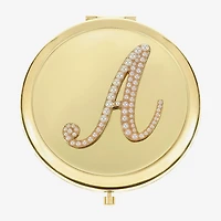 Monet Jewelry Initial Gold Tone Compact Mirror