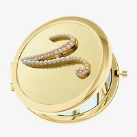 Monet Jewelry Initial Gold Tone Compact Mirror