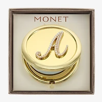 Monet Jewelry Initial Gold Tone Compact Mirror