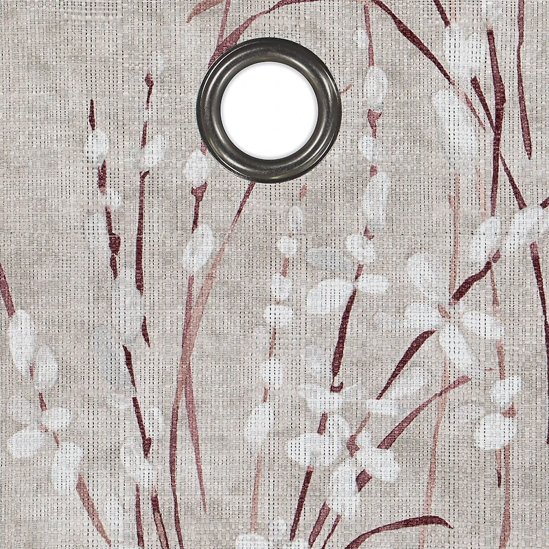 Eclipse Ambiance Botanical Grommet Top Energy Saving 100% Blackout Single Curtain Panel