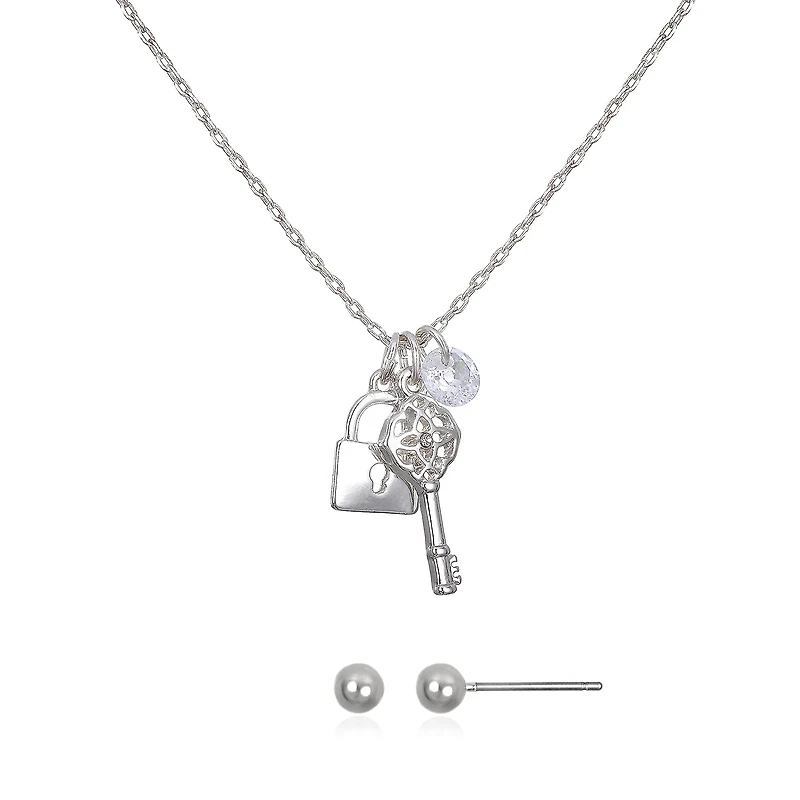 Bijoux Bar Delicates Womens Keys 2-pc. Jewelry Set