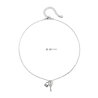 Bijoux Bar Delicates Womens Keys 2-pc. Jewelry Set
