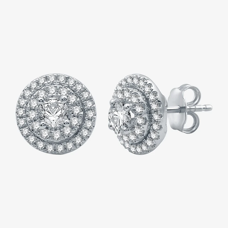 (G / Si2) Womens 2 CT. T.W. Lab Grown Diamond 10K White Gold Round 2-pc. Jewelry Set