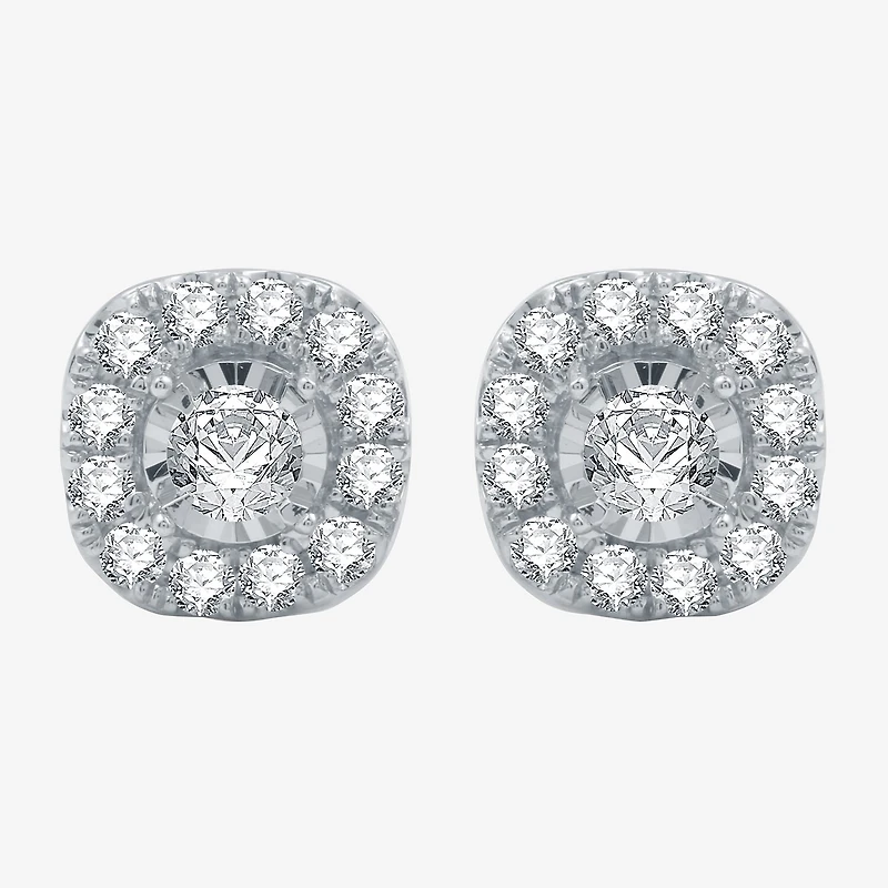 1 CT.T.W. Natural Diamond 10K Gold 9.7mm Stud Earrings