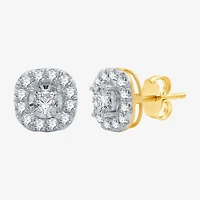 1 CT.T.W. Natural Diamond 10K Gold 9.7mm Stud Earrings