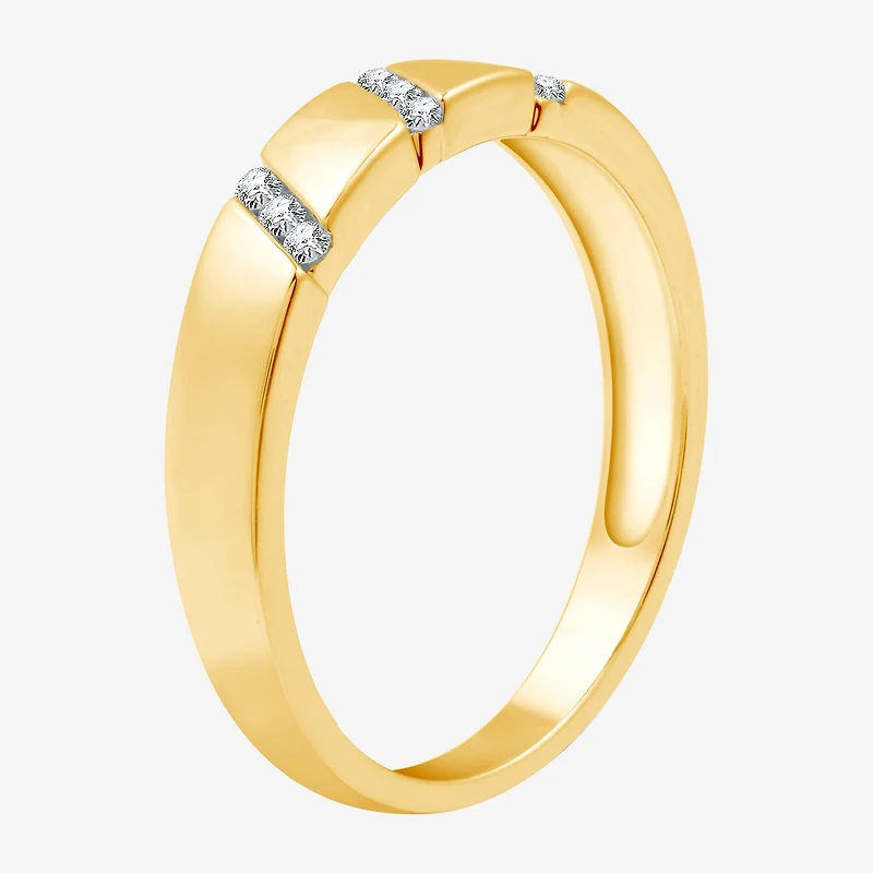 I Said Yes (H-I / I1) 1/6 CT. T.W. Lab Grown White Diamond Sterling Silver or 14K Gold Over Wedding Band