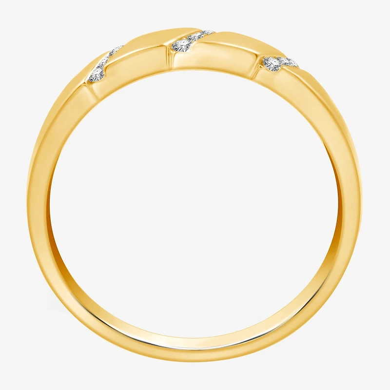 I Said Yes (H-I / I1) 1/6 CT. T.W. Lab Grown White Diamond Sterling Silver or 14K Gold Over Wedding Band