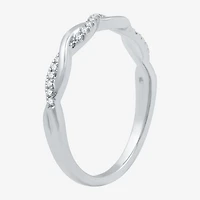 I Said Yes (H-I / I1) 1/10 CT. T.W. Lab Grown White Diamond Sterling Silver or 14K Gold Over Wedding Band