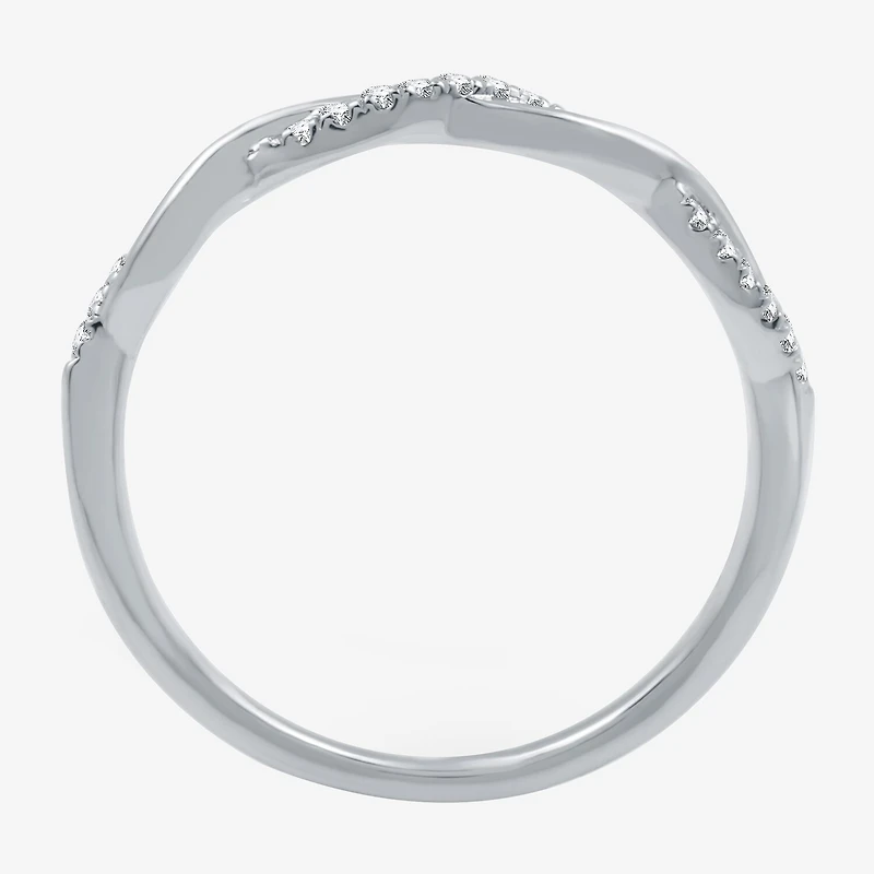 I Said Yes (H-I / I1) 1/10 CT. T.W. Lab Grown White Diamond Sterling Silver or 14K Gold Over Wedding Band
