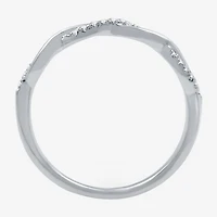 I Said Yes (H-I / I1) 1/10 CT. T.W. Lab Grown White Diamond Sterling Silver or 14K Gold Over Wedding Band