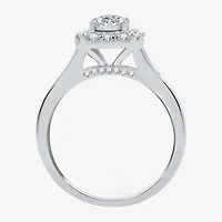 I Said Yes (H-I / I1) Womens 1 CT. T.W. Lab Grown White Diamond Sterling Silver Round Side Stone Halo Bridal Set