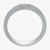 I Said Yes (H-I / I1) Mens 1/10 CT. T.W. Lab Grown White Diamond Sterling Silver Wedding Band