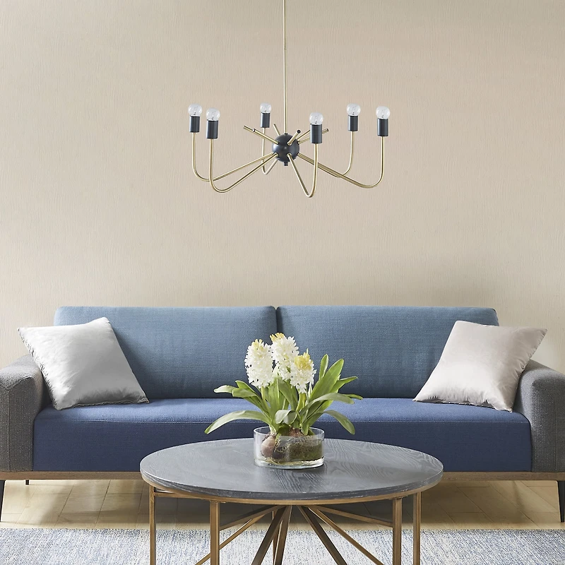Hampton Hill Alexis 6 Light Two Tone Chandelier