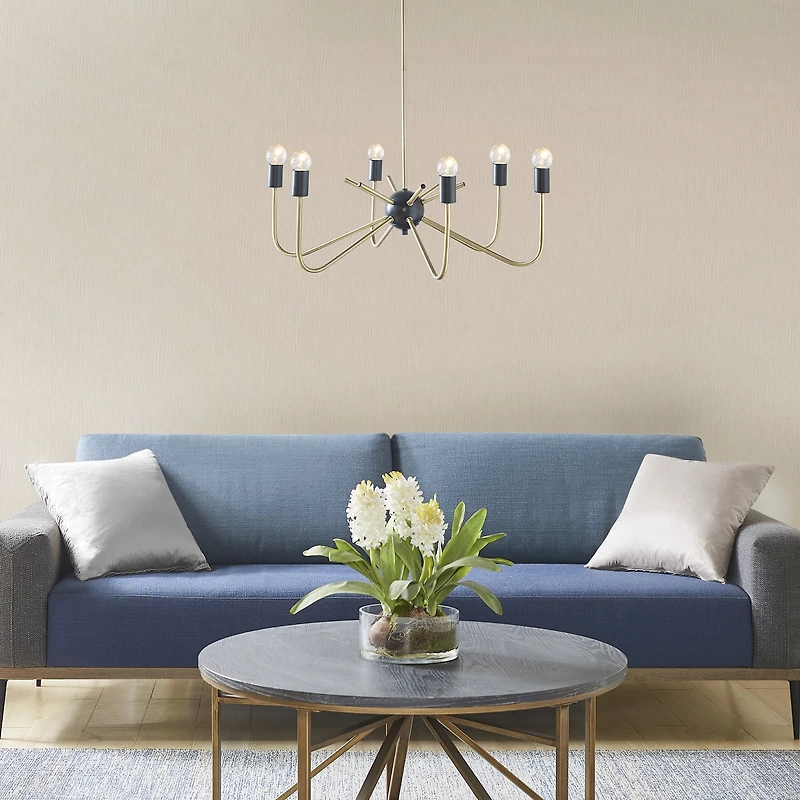 Hampton Hill Alexis 6 Light Two Tone Chandelier