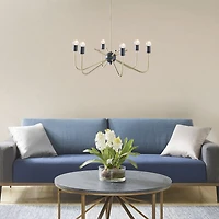Hampton Hill Alexis 6 Light Two Tone Chandelier