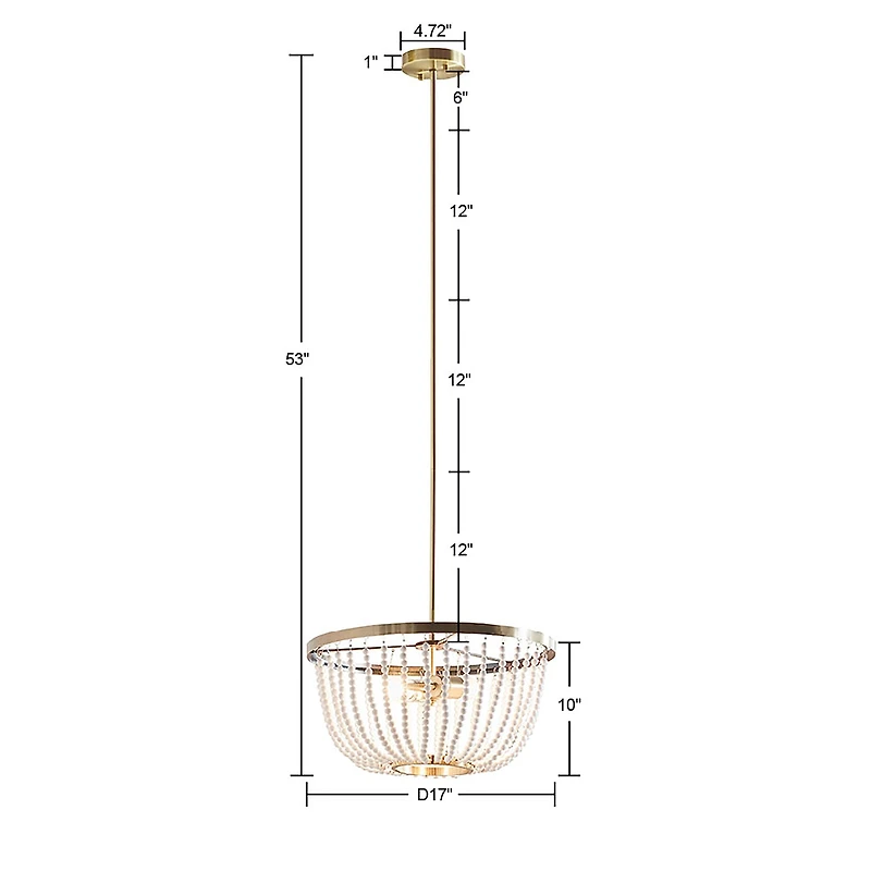 Hampton Hill Melrose 2 Light Beaded Chandelier