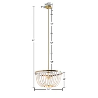 Hampton Hill Melrose 2 Light Beaded Chandelier