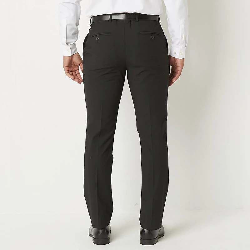 J. Ferrar Ultra Comfort Mens STRETCH FABRIC Super Slim Fit Flat Front Suit Pant