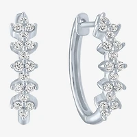 (G-H / Si2-I1) Womens 1/3 CT. T.W. Lab Grown Diamond 10K Gold 16mm Hoop Earrings