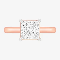 G-H / SI1-SI2) Womens 2 CT. T.W. Lab Grown White Diamond 14K Gold Princess Solitaire Engagement Ring