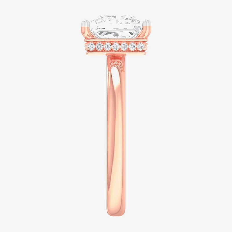 G-H / SI1-SI2) Womens 2 CT. T.W. Lab Grown White Diamond 14K Gold Princess Solitaire Engagement Ring