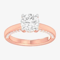 (G-H / SI1-SI2) Womens 2 1/2 CT. T.W. Lab-Grown White Diamond 14K Gold Round Solitaire Engagement Ring
