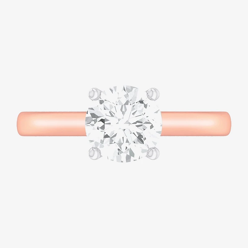 (G-H / SI1-SI2) Womens 2 1/2 CT. T.W. Lab-Grown White Diamond 14K Gold Round Solitaire Engagement Ring