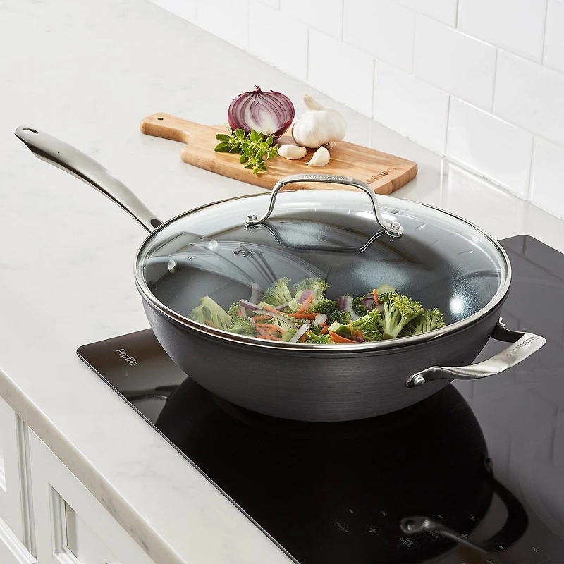 Cuisinart Green With Lid 12 Inch Hard Anodized Non-Stick 2-pc. Aluminum Wok