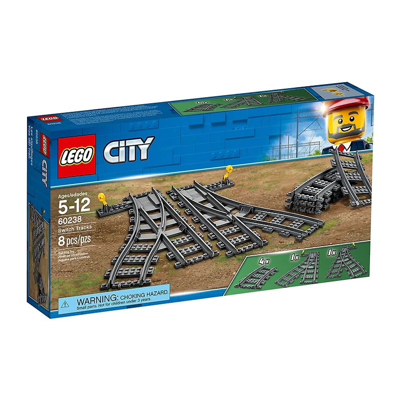 LEGO® City Switch Tracks 60238 Building Set 8-pc.