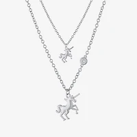 Sparkle Allure Womens Cubic Zirconia Pure Silver Over Brass 2-pc. Necklace Set