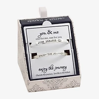Sparkle Allure You & Me Womens 2-pc. Pure Silver Over Brass Bracelet Set