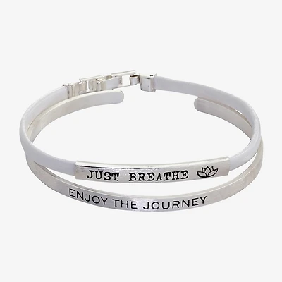 Sparkle Allure You & Me Womens 2-pc. Pure Silver Over Brass Bracelet Set