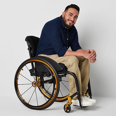 St. John's Bay Universal Wrinkle Free Easy Care Seated Mens Adaptive Easy-on + Easy-off Wear Classic Fit Flat Front Pant