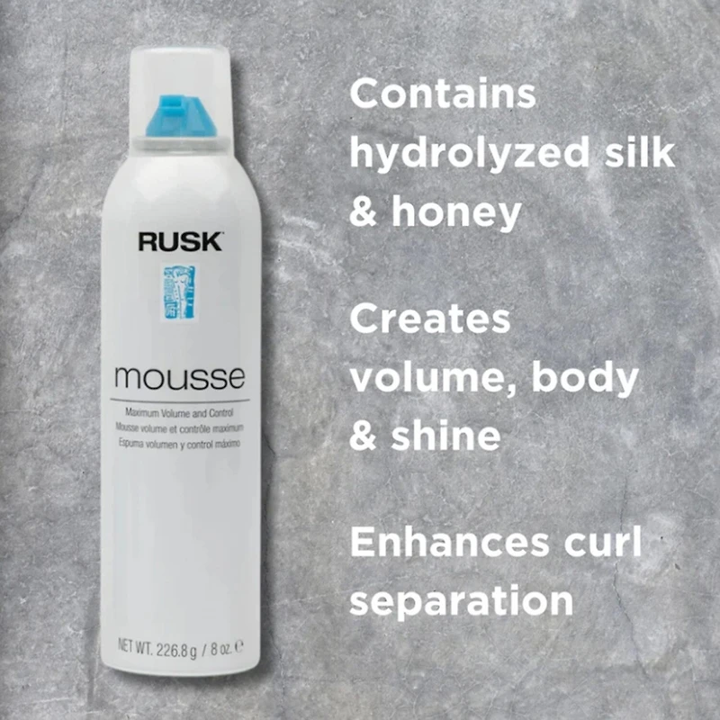 Rusk Maximum Volume & Control Hair Mousse 8.8 oz.