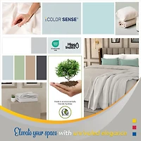 Color Sense 100% Cotton Waffle Blanket Set