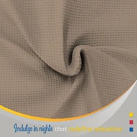 Color Sense 100% Cotton Waffle Blanket Set
