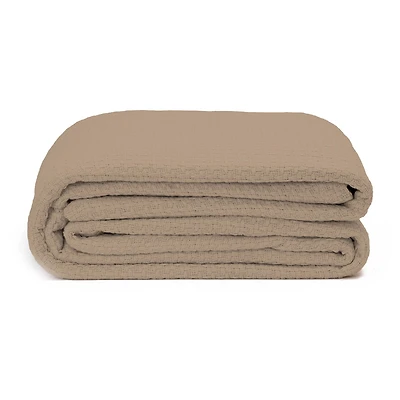 Color Sense 100% Cotton Basket Blanket Set
