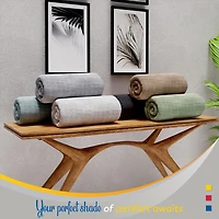 Color Sense 100% Cotton Basket Blanket Set