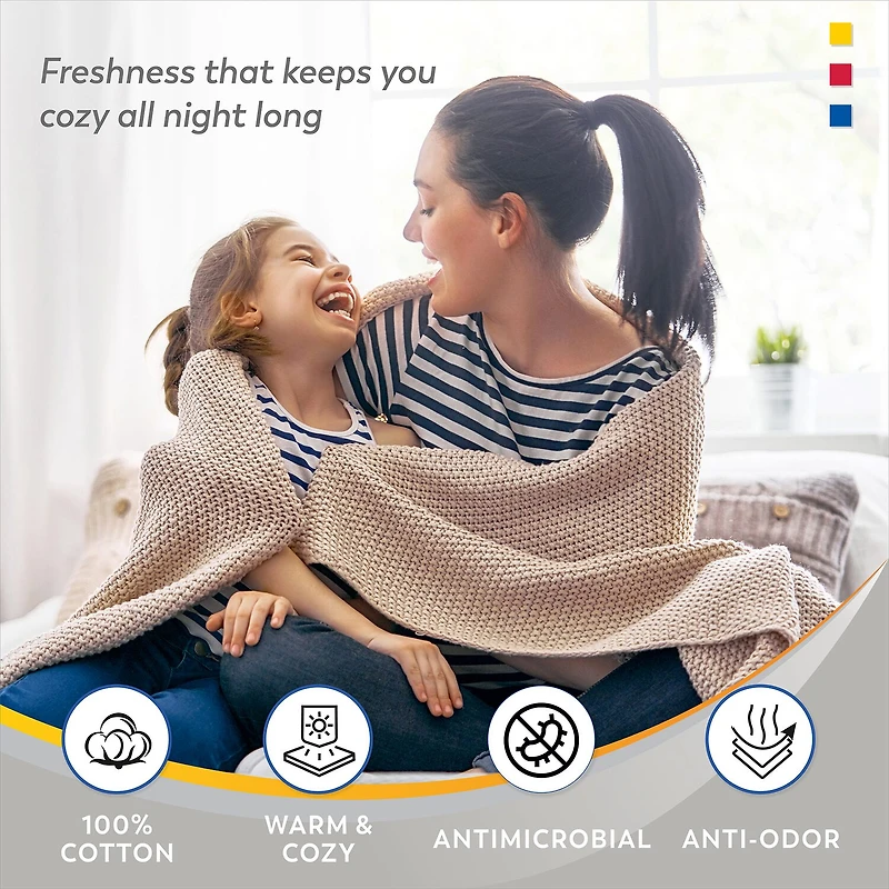 Color Sense 100% Cotton Basket Blanket Set