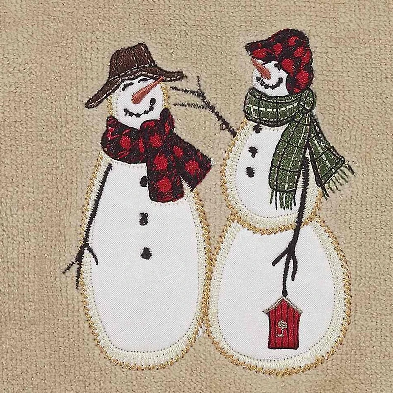 Avanti Snowman Gathering 2-pc. Embellished Hand Towel