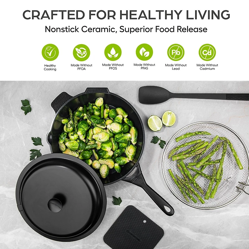 Granitestone Zuka Everyday Multi-Functional 12" Pan Cooking System