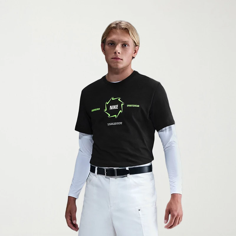 Nike Mens Crew Neck Short Sleeve Regular Fit Graphic T-Shirt
