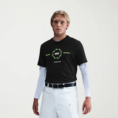 Nike Mens Crew Neck Short Sleeve Regular Fit Graphic T-Shirt