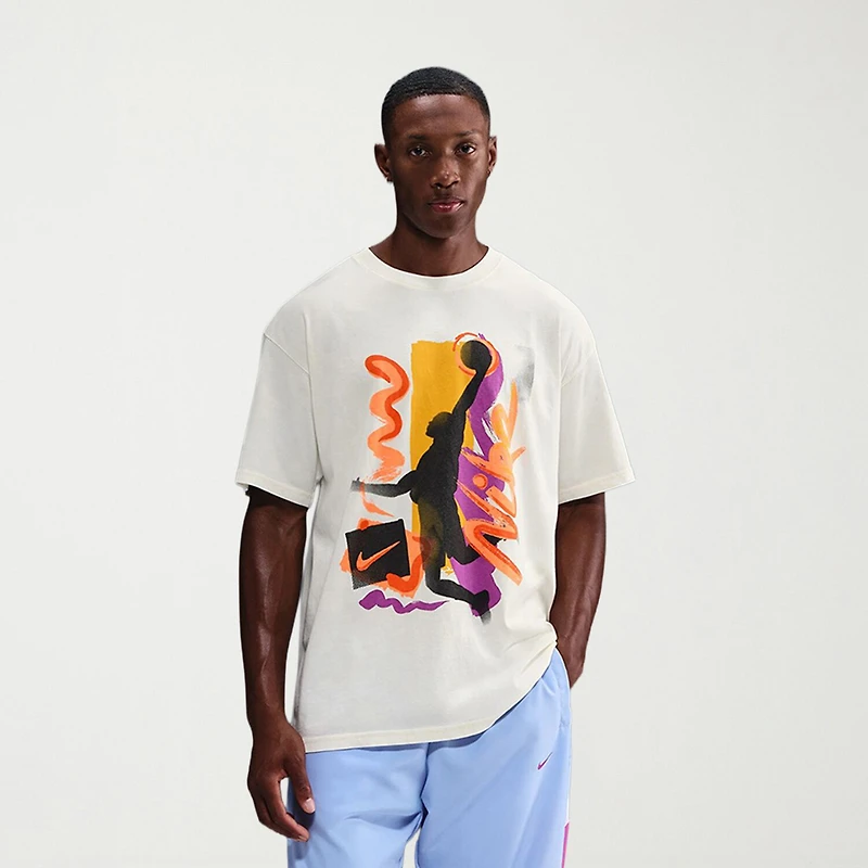 Nike Mens Crew Neck Short Sleeve Regular Fit Graphic T-Shirt