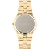 Personalized Dial Mens Diamond-Accent Gold-Tone Watch